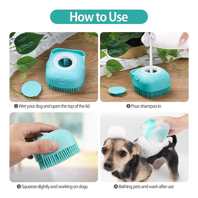Secure hand strap for non-slip grip during wet pet baths
