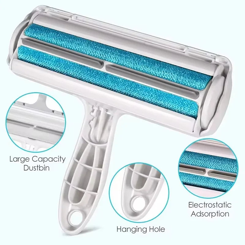 No sticky paper tape needed: eco-friendly pet hair remover roller